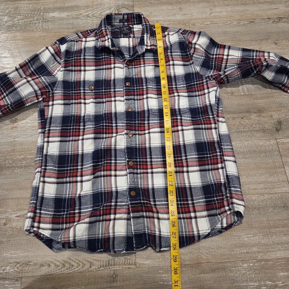 J.Crew Button Down Flannel Slim Fit Long Sleeve Shirt Mens Size Large